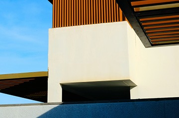 Artsy photo of a corner of a building