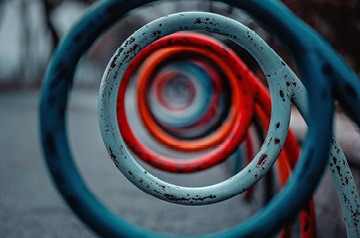 abstract photo of bike rack