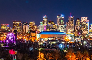 cityscape at night