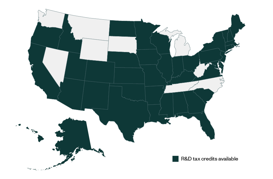 Map of credits by state