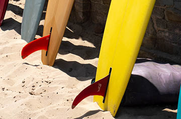 surfboard on beach