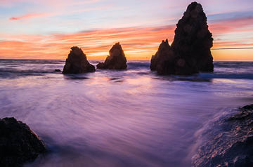 tide rolling in at dusk