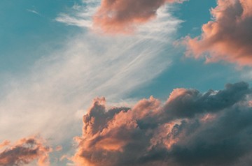 orange clouds at sunset