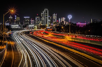 long exposure city skyline