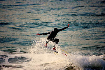surfer riding wave