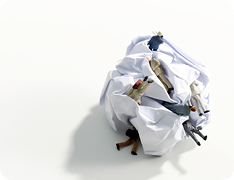 crumpled up paper