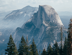 foggy mountain peak