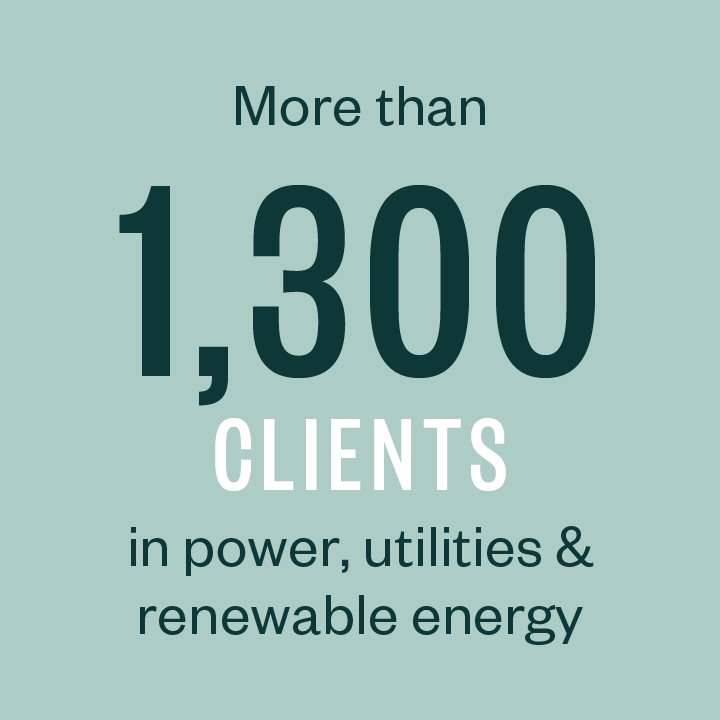 More then 390 clients in power, utilities & renewable energy.