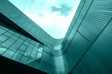 Futuristic curved building