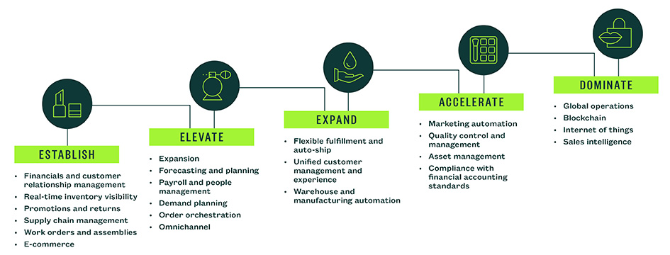 ERP beauty green graph